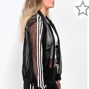 adidas tulle jacket black